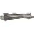 Luxusbetten24 Schlafsofa Designer Sofa Maxi, mit Schlaf- und Klappfunktion grau