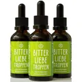 BitterLiebe Bittertropfen - Bitterstoffe Tropfen mit hochwertigen Löwenzahn und Bitterkräuter - Bittertropfen nach Hildegard von Bingen - Bitter Liebe - Vegan und Made in Germany