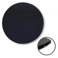 Euro Tische Glasplatte für Kaminofen und Tischplatte in Ø80 cm Facettenschliff, Schutzplatte mit 6mm ESG Sicherheitsglas, Funkenschutzplatte, Glasboden für Kamin (schwarz)