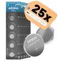ABSINA CR1620 3V Lithium Knopfzelle 25er Pack - CR 1620 Knopfbatterie auslaufsicher & Lange Haltbarkeit - CR 1620 Knopfzelle für Autoschlüssel, Uhr und vieles mehr - CR1620 3 Volt Batterien