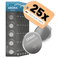 ABSINA CR1620 3V Lithium Knopfzelle 5x 5er Pack - Batterien für Autoschlüssel
