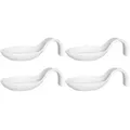 Mäser 334810 Gourmetlöffel / Häppchenlöffel Tapas spülmaschinenfest 10,5x5x3 cm, weiß (4er Pack)
