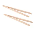 BURI 2 Stück Grillzange Holz 48cm Zangenset lang unbehandelt Buchenholz natur Grill Zubehör Grillzubehör Küchenutensilien Pfannenwender Grillbesteck Zange Küche Küchenhelfer Grillen Küchenzange Set 2x