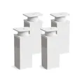 sossai® Möbelfuß Design-Möbelfüße, 4er & 8er Set, höhenverstellbar MFV1, Farbe: Weiß, (4-St), Farbe: Weiß
