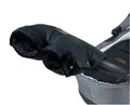 BabyLux Handmuffe BABYLUX Handmuff für Kinderwagen Handwärmer mit Kunstfell Handschuhe, MD3 Schwarz