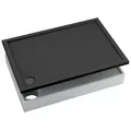 Aquabad® Duschwanne BASIC Black Stone, Rechteck, Acryl, 1-St., Duschwanne + Styroporträger, 90x120 cm schwarz 90 cm x 17 cm x 120 cm