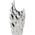 Dekovase HALUZA Steinzeug 35 cm Silber