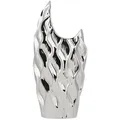 Beliani Dekovase, Silber, Stein, Mode, 35 cm, Dekoration, Vasen, Keramikvasen