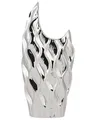 Beliani Raffinierte Vase mit Eleganz silbern Haluza