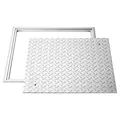 VEVOR Schachtabdeckung Schachtdeckel mit Rahmen 50x50cm Kanaldeckel Quadratisch