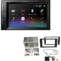 Pioneer DMH-A240DAB 2-DIN Autoradio Bluetooth DAB USB passend für Audi A3 2006-2012 schwarz Teilaktiv