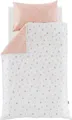 Babybettwäsche TRÄUMELAND, rosa (weiß, rosa, braun), B/L: 135cm x 200cm, 1 Stk., 1 Stk., Jersey, B/L: 80cm x 80cm, 2 Stk.