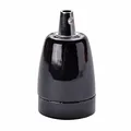 ORION LIGHTSTYLE Fassung E27 aus Porzellan, Porzellanfassung Keramikfassung schwarz