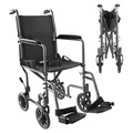 PEPE Mobility Rollstuhl Faltbar Leicht Schmal (38 cm Sitz), Transportrollstuhl für die Wohnung und Schmale Türen, Klappbarer Reiserollstuhl aus S...