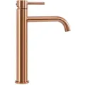 wohnwerk.idee Badarmatur Waschbeckenarmatur Wasserhahn Einhebelmischer Lungo Kupfer goldfarben 28 cm