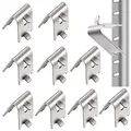 10 Stück Kühlschrank Regal Clip, Edelstahl Kühlschrank Regal Clip, Gefrierschrank Regal Clip, 1,5 mm Verdicken 304 Edelstahl Langlebig Kühlschrank Regal Clip für Kühlschrank, Gefrierschrank(Silber)
