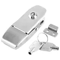 Edelstahl Spring Toggle Latch Hasp Clamp Kabinett Locking Tool Hardware mit zwei Schlüsseln, Haspe Lock - Twist Knob Keyed Locking Haspe für kleine Türen, Schränke und vieles mehr