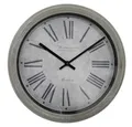 Clayre & Eef Wanduhr Wanduhr WESTMINSTER grau mit römischen Zahlen D30cm shabby chic