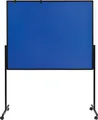 Legamaster PREMIUM mobiles Multiboard XL, Pinnboard und Whiteboard, mit Rollen, B 1200 x H 1500 mm, blau, inkl. Klick-Papierhaken 165341