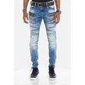 Cipo & Baxx Slim-fit-Jeans Jeans im stylischen Look in Slim Fit, CD-505 blau 42