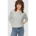 QS 3/4 Arm-Pullover Strickpullover Strickpullover aus Viskosemix grau S (36)