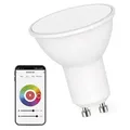 EMOS GoSmart LED-Reflektorlampe, MR16 ZigBee 4,8W Ersatz für 35W, Helligkeit 400 lm, RGB, kompatibel mit Tuya/EMOS-App, Sprach-Assistant, GU10 Sockel