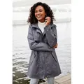 French Connection Outdoorjacke Saumschlitz mit Druckknöpfen auf der Rückseite blau XS (32/34)