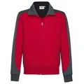 Hakro Sweatjacke Contrast Performance 477-02 Rot Gr. M