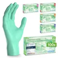 ARNOMED Einweghandschuhe Grün 100 Stück/Box, Nitrilhandschuhe M, Einmalhandschuhe, Handschuhe Einweg puderfrei, latexfreie Gummihandschuhe, Einweghandschuhe in XS, S, M, L & XL verfügbar