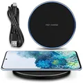 QI Induktive Ladestation 15W – Kabelloses Schnellladen kompatibel mit Samsung Galaxy S26 S25 S24 S23 S22 S21 Plus Ultra Edge FE mit sicherem Überladungsschutz - modernem Design