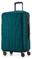 suitline - Hartschalen-Koffer Koffer Trolley Rollkoffer Reisekoffer, TSA, 66 cm, ca. 58 Liter, 100% ABS matt, Aqua Grün