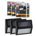 Paulmann 5219 Set Solar LED Treppenleuchte Dayton 2er-Set IP44 3000K 3x2lm Anthrazit