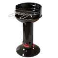 Babecook Holzkohlegrill rund,Säulengrill schwarz, Stand Grill d=41,1 cm H=75,5cm