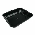FMprofessional XXL Bräter 40x34 cm Backform hoher Rand Emaille-Backblech schwarz