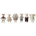 Bloomingville Tierfreunde Stofftiere 6er Set Babyspielzeug Stoffpuppen Baumwolle