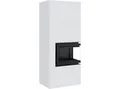 Kratki Kaminbausätze Kratki Home Simple Box Kamin-Ofen Stahl weiß rechts BImSchV 2, 8 kW