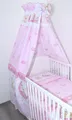 Primawela Babybett Himmel Vollstoff - Bärchen Rosa - für Baby Bett Vollstoffhimmel Baumwolle