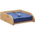 Relaxdays Serviettenhalter, Hellbraun, Holz, Metall, 19x6x19 cm, Kochen, Küchenhelfer, Sonstige Küchenhelfer