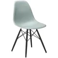 Vitra Stuhl Eames Plastic Side Chair RE 46.5x83x55 cm hellgrau, Gestell: Ahorn schwarz, Designer Charles & Ray Eames