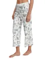CALIDA Favourites 7/8-Hose Damen, aus Baumwolle, pflegeleicht, lockere Passform, elastischer Hosenbund Star White 36-38