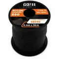 GO!elements Abspannleine Paracord 550 - 4mm, Paracord 550 aus reißfester Nylonschnur schwarz 30m
