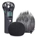 YOUSHARES Zoom H1n Recorder Foam & Furry Indoor/Outdoor Windscreen Muff - Windschutz Muff und schaumstoff für Zoom H1n & H1 Handlicher Tragbarer Digitaler Rekorder