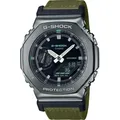 Uhr, G-Shock, Silber\Khaki - Grün/Schwarz