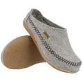 Haflinger Blizzard Credo Filzpantoffel mit Gummisohle Hausschuh Hausschuh grau 44 EU