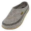 HAFLINGER Blizzard Credo Filz Pantoffel mit Gummisohle Hausschuh Steingraumeliert, Gr. 44