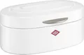 WESCO Brotkasten Single Elly | Retro Design | Stahlblech pulverbeschichtet | kompakt | 32x19,4x14 cm | weiß
