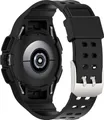 Für Samsung Galaxy Watch 5 40mm Silikon Uhrenarmband mit integriertem Gehäuse Schwarz Ersatz Armband Smart Uhr