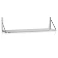 Mahlzeit Edelstahl Wandregal | 120 x 30 cm | Hängeregal, Klappbar | Silber | Ablage Regal Gastro, Wandregal Küchenregal, Schweberegal,Tiefe 30cm, Shelf