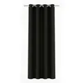 Bestlivings Vorhang „Ellen“ mit Ösen (1 St), Ösen, blickdicht, Polyester, einfarbig, waschbar bei 30°C, bügelleicht, strapazierfähig, formstabil schwarz 140 cm x 145 cm