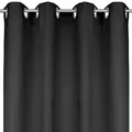 Bestlivings Blickdichte Schwarze Gardine mit Ösen in 140x145 cm (BxL), in vielen Größen und Farben